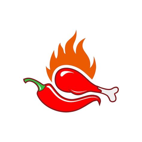 Premium Vector Hot Spicy Chilli Chicken Logo Icon