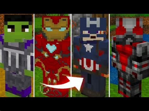 Novo Addon Mod De Vingadores Para O Minecraft Pe Mcpe Youtube