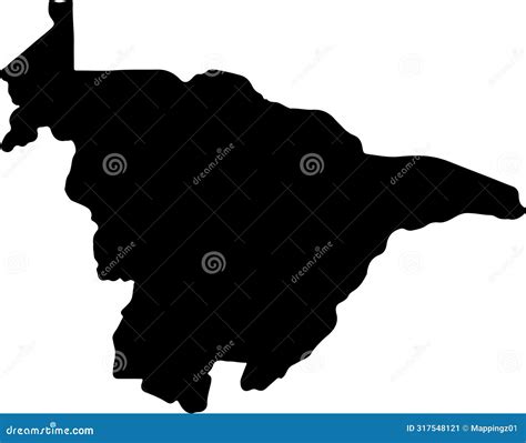 Mashonaland Central Zimbabwe Silhouette Map With Transparent Background