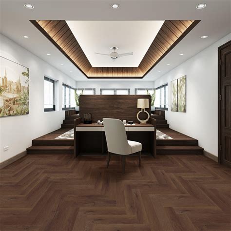 Buy Coffee Oak Herringbone Spc Uae Floors Dubai