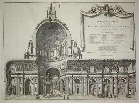 Veduta Interiore Della Gran Basilica Di S Pietro In Vaticano Roma