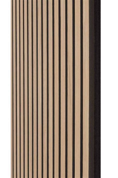 Acoustic Smoked Oak Slat Wood Wall Panels Sound Proof Wall Slat