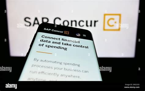 Smartphone With Webpage Of Expense Management Software Sap Concur On