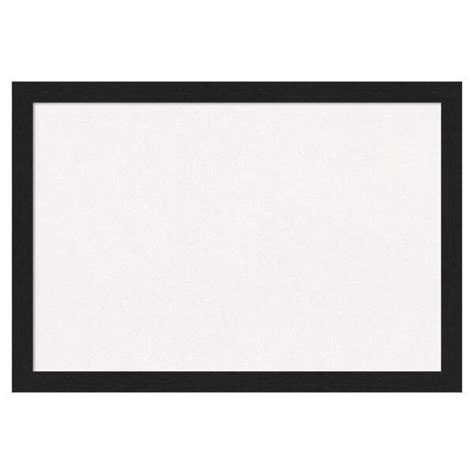 Amanti Art Grace Brushed Metallic Black Narrow White Corkboard 26 In X