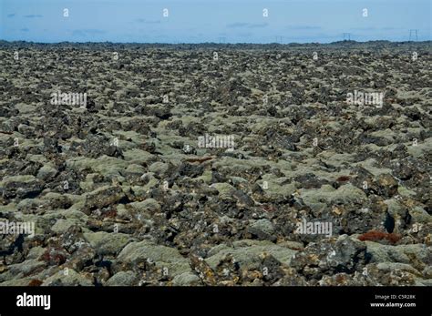 Rock formations and lichen, The Blue Lagoon, Iceland Stock Photo - Alamy