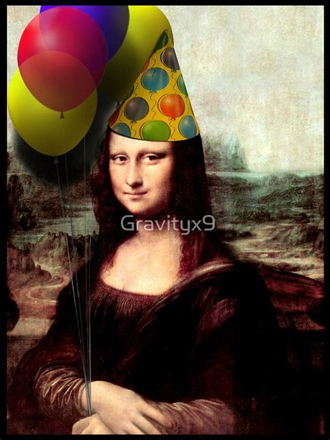 Mona Lisa Birthday Stickers #spoofingthearts #Gravityx9 #Redbubble | La ...