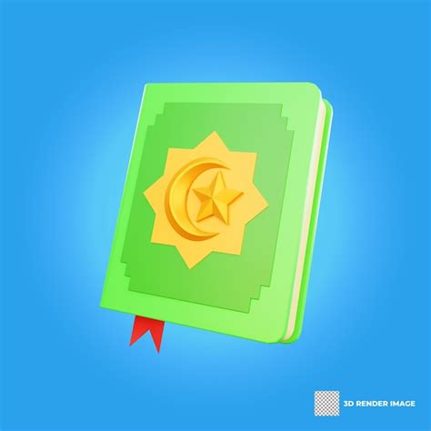 Premium Psd D Rendering Al Quran Ramadan Icon