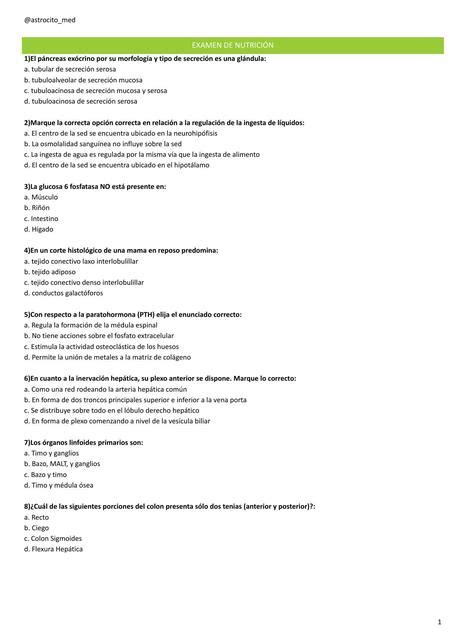 Examen de nutrición 4 astrocito med uDocz