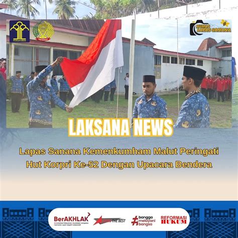 Lapas Sanana Kemenkumham Malut Peringati Hut Korpri Ke 52 Dengan