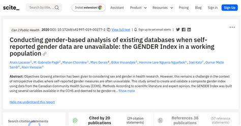 Conducting Gender Based Analysis Of Existing Databases When Self Reported Gender Data Are