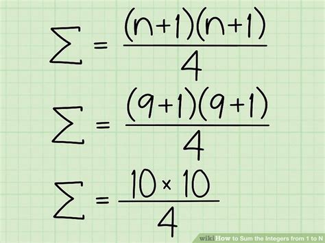 How To Sum The Integers From To N Steps With Pictures