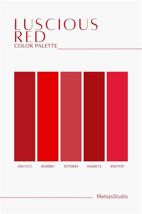 Luscious Red Color Palette In Red Colour Palette Graphic Design