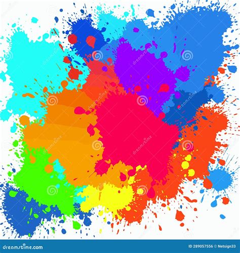 Colorful Paint Splatters or Paint Splatters Stock Vector - Illustration ...