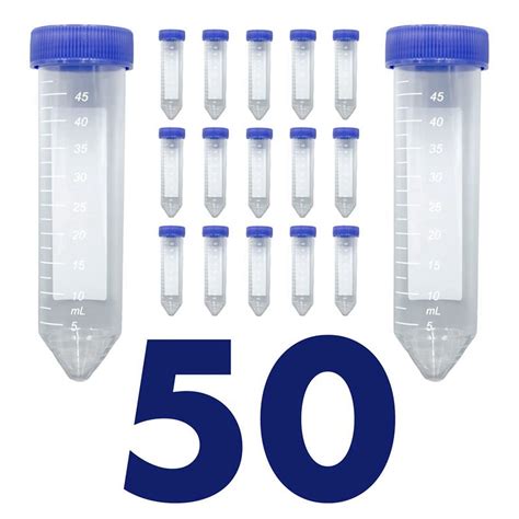 Ckepdyeh Scientific Conical Centrifuge Tubes 50ML 50 Pack Plastic