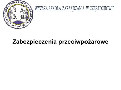 Zabezpieczenia Przeciwpo Arowe PPT