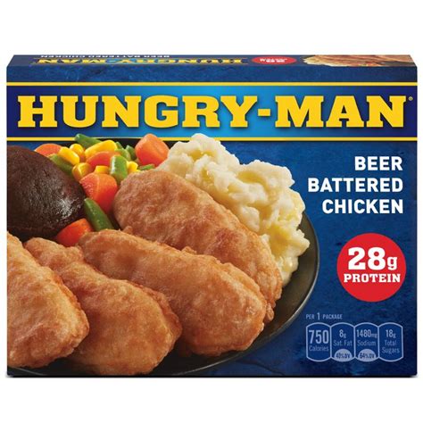 Hungry Man Beer Battered Chicken Frozen Dinner 16 Oz Walmart In