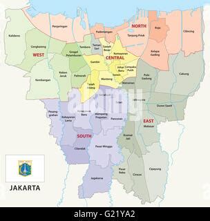 Map Of The Province Of Jakarta Administrative And Political Map