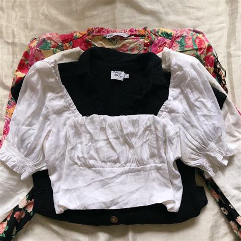 glassons puff white womens fashion tops blouses  carousell