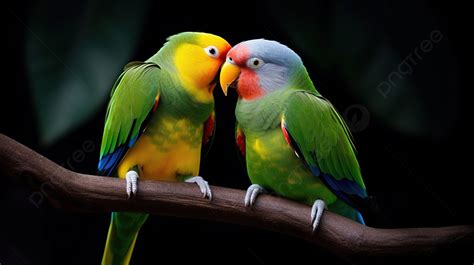 Fondo Parejas Felices Juntas En El Amor Pareja De Loros Coloridos Fondo