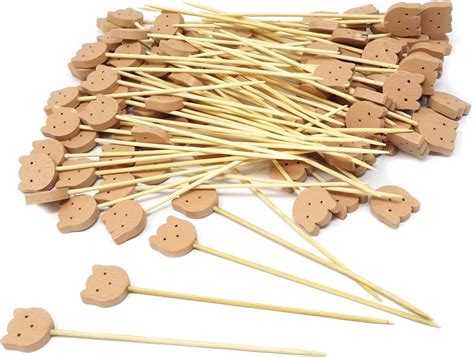 Amazon Honbay Pcs Cute Cat Bear Cocktail Picks Sticks Party