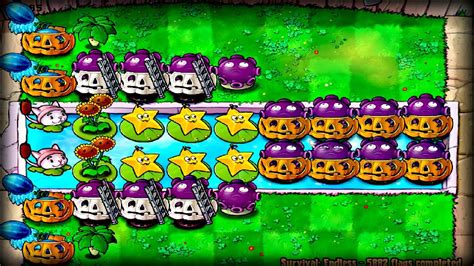 Starfruit Cobless In Survival Pool Endless Plants Vs Zombies 5800