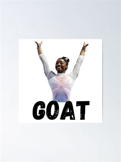 Simone Biles Goat Poster By Addyro Redbubble