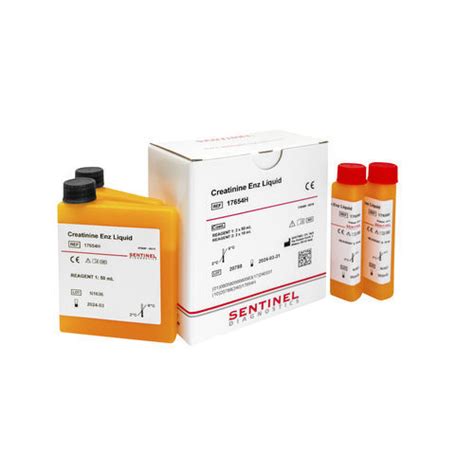 Kit de réactifs de créatinine 17654H SENTINEL DIAGNOSTICS sérum