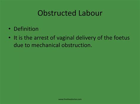 obstructed labour pptx pregnancy reproductive health