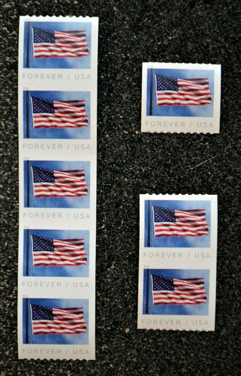 2019USA 5342 Forever U S Flag US Coil Single Pair Strip Of 5