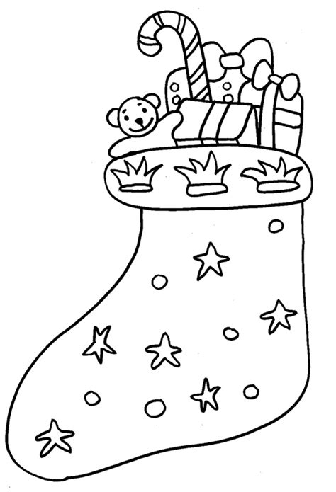 coloriage botte de Noël garnie Noel Tete a modeler