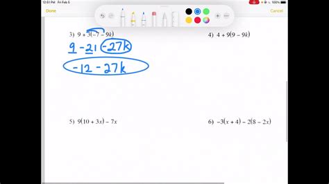 Distributive Property And Combine Like Terms Youtube