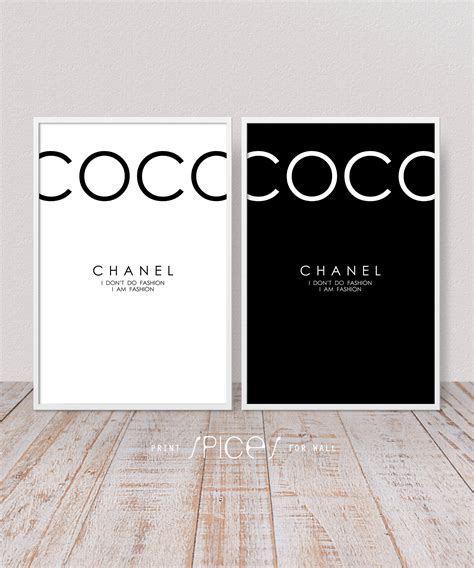 Coco Chanel Coco Chanel Poster Coco Chanel Print Fashion