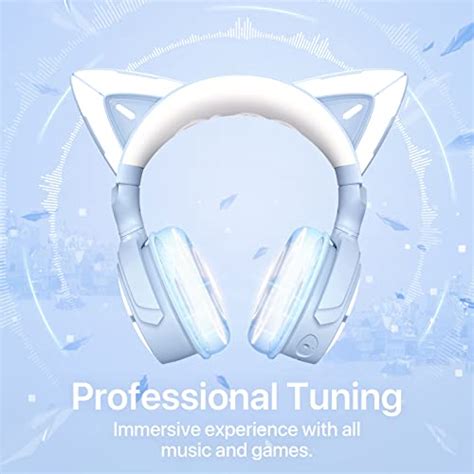 YOWU RGB Cat Ear Headphone 4 Upgraded Wireless Wired Gaming Headset