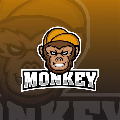 Premium Vector Monkey Esport Mascot Logo Design Template