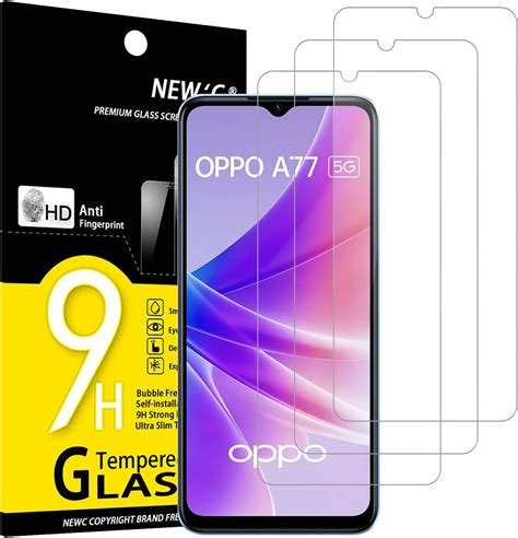 Newc 3 Pack Designed For Oppo A77 5g Oppo A57 4g A57s Screen Protector Tempered Glass Anti