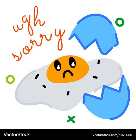 Broken egg Royalty Free Vector Image - VectorStock