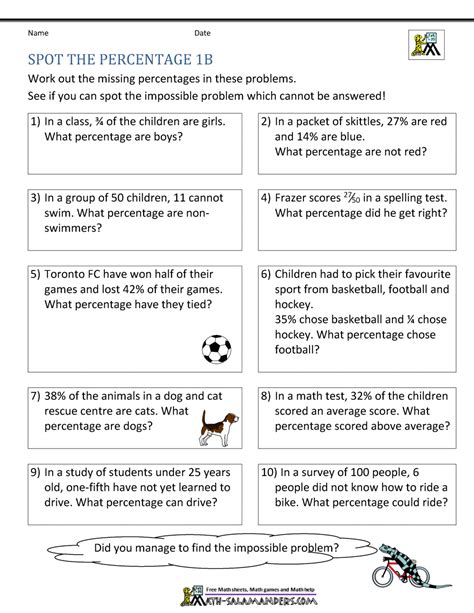 Free 7th Grade Percent Word Problems Worksheet Download Free 7th Grade