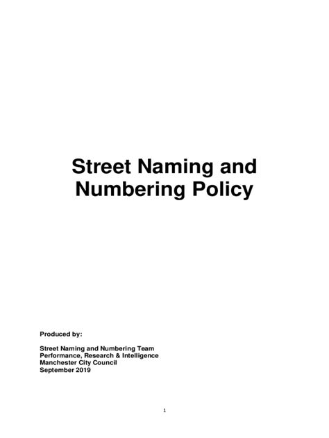 Fillable Online Street Naming And Numbering For Local Authorities Fax