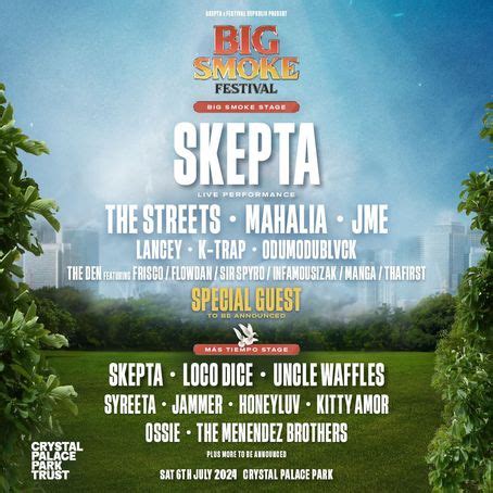 Skepta Festival Republic Presents Big Smoke Festival London Line