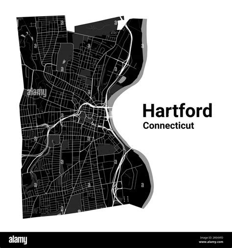 Hartford City Map Capital Of The Usa State Of Connecticut Municipal