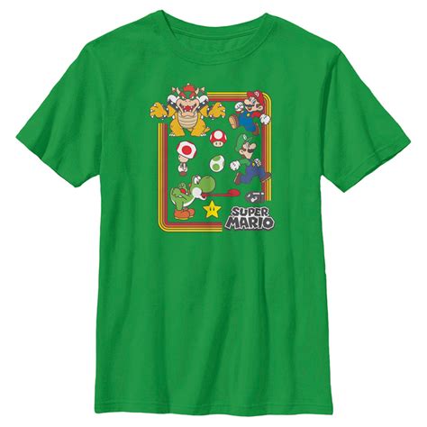 Boys Nintendo Super Mario Rainbow Frame T Shirt Fifth Sun