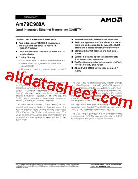 AM79C988A Datasheet PDF Advanced Micro Devices