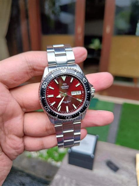 Jam Tangan Orient Kamasu Red Dial Mako III Fesyen Pria Jam Tangan Di