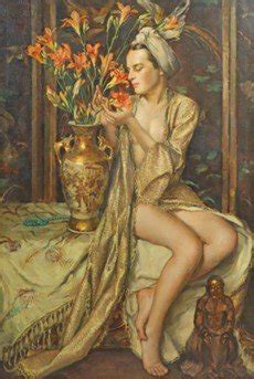 Wilhelm Hempfing Damenakt Mit Lilien Female Nude With Lillies Created