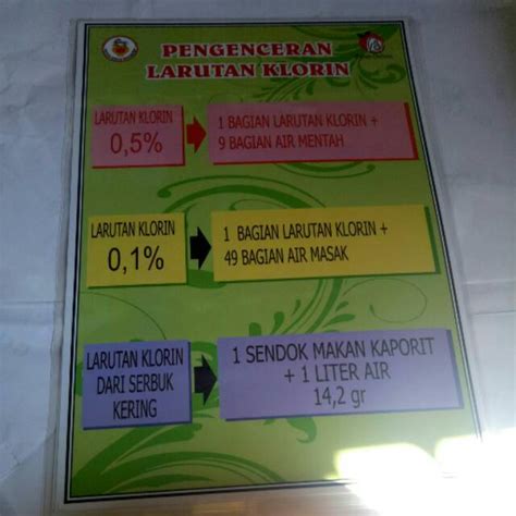 Jual Poster Pengenceran Larutan Klorin Shopee Indonesia