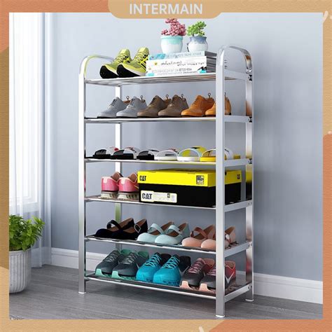 shoe rack stainless steel rak kasut shoe cabinet rack indoor outdoor