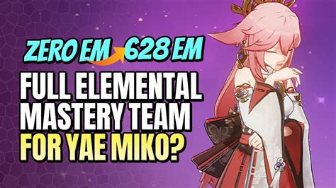 Yae Miko Elemental Mastery Team Damage Showcase Easy Build Setup