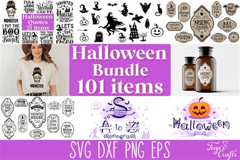 Huge Halloween Svg Quotes Bundle Graphic By Anastasia Feya Creative