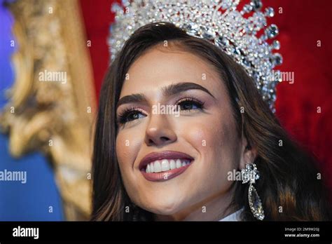 Miss Venezuela 2022 Diana Silva gives a press conference in Caracas ...