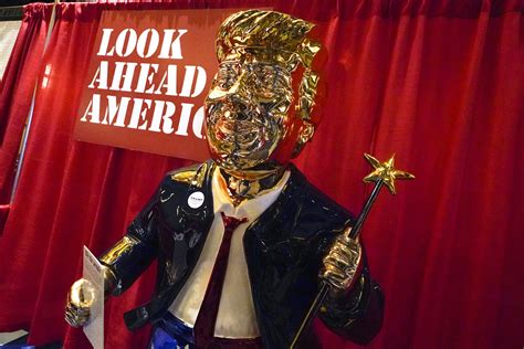 Golden Trump statue at CPAC conference was made in Mexico | The Times ...